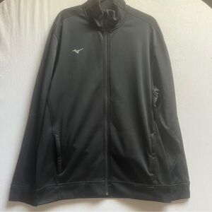 Mizuno Men's Black Full-Zip Track Jacket Sz XXL